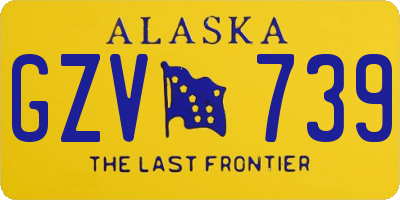 AK license plate GZV739