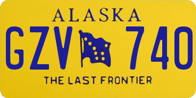 AK license plate GZV740