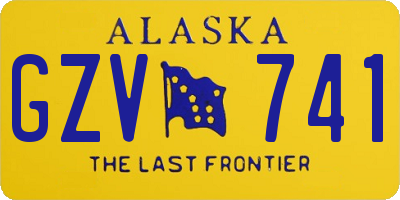 AK license plate GZV741