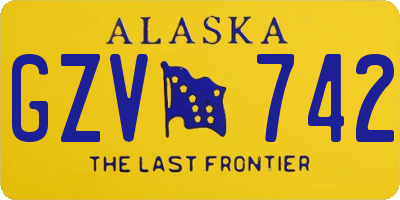 AK license plate GZV742