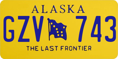 AK license plate GZV743