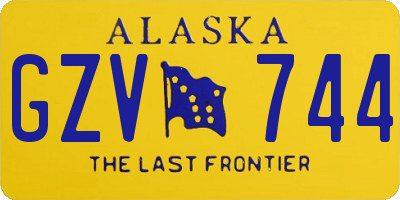 AK license plate GZV744