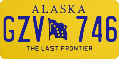 AK license plate GZV746