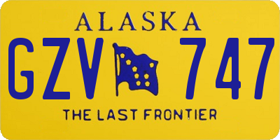 AK license plate GZV747