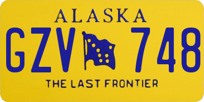 AK license plate GZV748