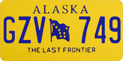 AK license plate GZV749