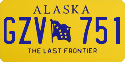 AK license plate GZV751