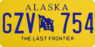 AK license plate GZV754