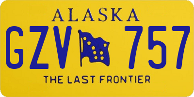 AK license plate GZV757