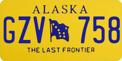 AK license plate GZV758