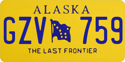 AK license plate GZV759