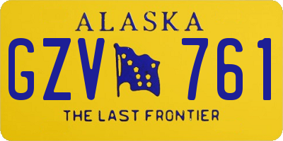 AK license plate GZV761