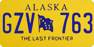 AK license plate GZV763