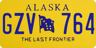 AK license plate GZV764