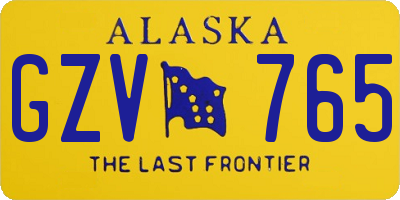 AK license plate GZV765