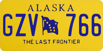 AK license plate GZV766