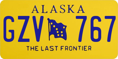 AK license plate GZV767