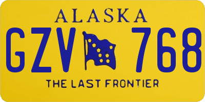 AK license plate GZV768