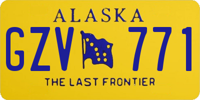 AK license plate GZV771