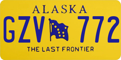 AK license plate GZV772