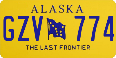 AK license plate GZV774