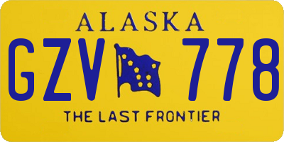 AK license plate GZV778