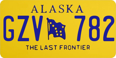 AK license plate GZV782