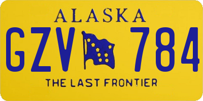 AK license plate GZV784