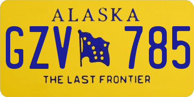 AK license plate GZV785