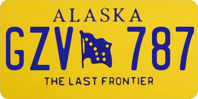 AK license plate GZV787