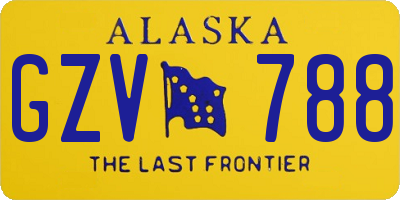 AK license plate GZV788