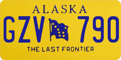 AK license plate GZV790