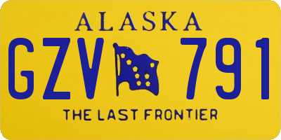 AK license plate GZV791