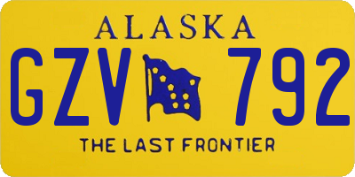 AK license plate GZV792