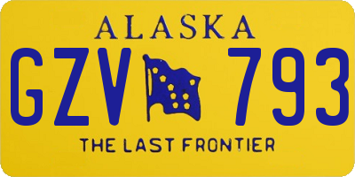 AK license plate GZV793