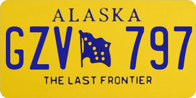 AK license plate GZV797