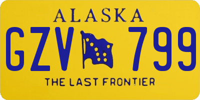 AK license plate GZV799