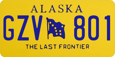 AK license plate GZV801