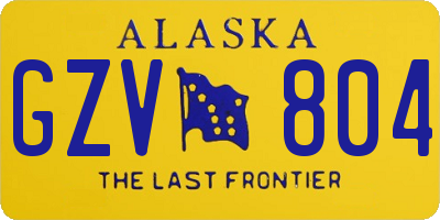 AK license plate GZV804