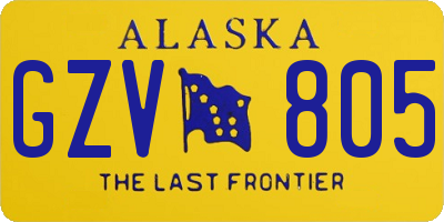 AK license plate GZV805