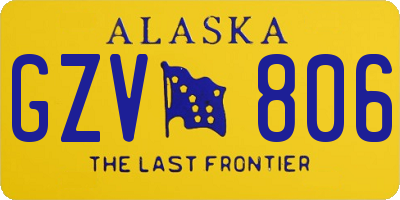 AK license plate GZV806