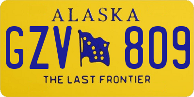 AK license plate GZV809