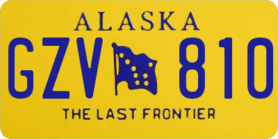 AK license plate GZV810