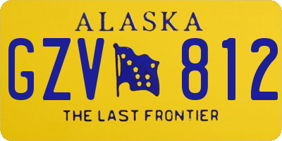 AK license plate GZV812