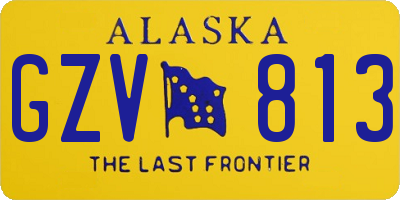 AK license plate GZV813