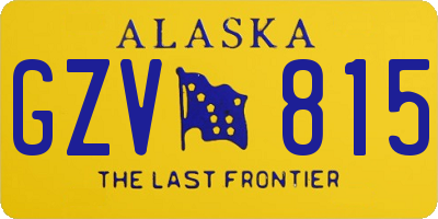 AK license plate GZV815