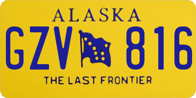 AK license plate GZV816