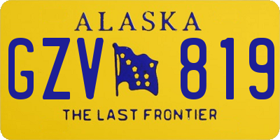 AK license plate GZV819