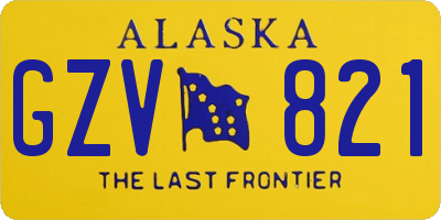 AK license plate GZV821