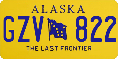 AK license plate GZV822